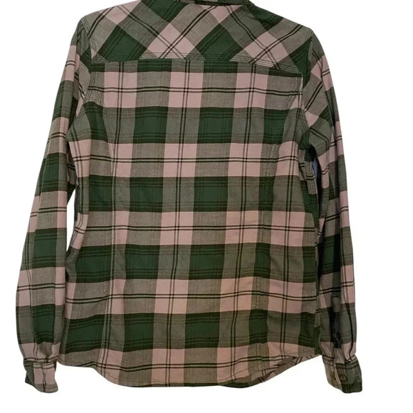 Carhartt Green/Purple Plaid Flannel medium - Picture 2 of 4